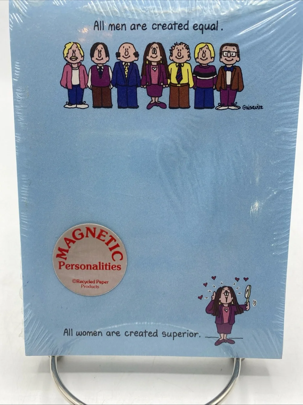 Vintage Note Pad Comic Cathy Comic Memo pads All Men Are Created Equal Women Sup